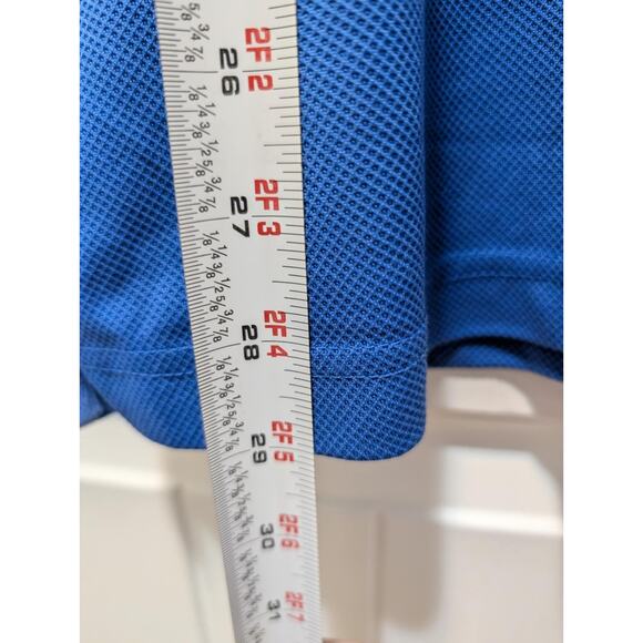 Columbia Men's L Solid Blue Short Sleeve Omni-Shade PFG Fishing Polo Shirt Golf - Picture 7 of 8